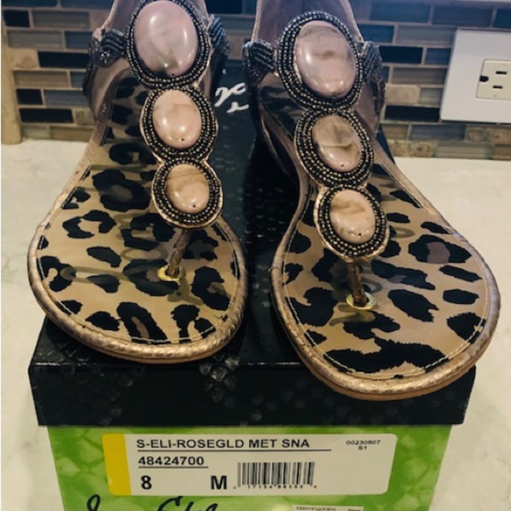 Sam Edelman Rose Gold Beaded Sandal (size 8)